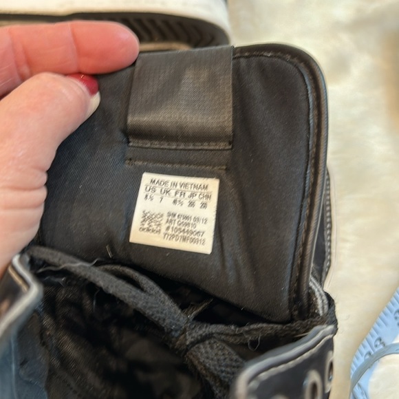 Adidas black and white high tops, size 8.5 - Picture 11 of 12